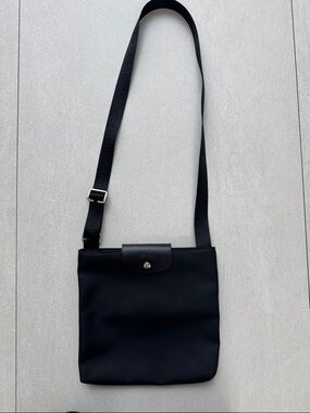 Longchamp Le Pliage Nylon Black Crossbody Bag with Adjustable Strap